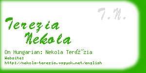 terezia nekola business card